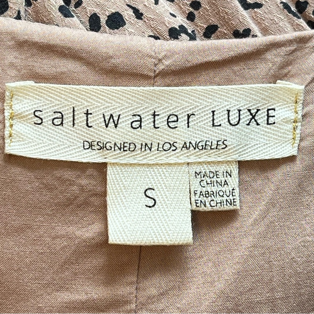 Saltwater LUXE Turner 3/4 Sleeve V-Neck Maxi Dress S Cottagecore Milkmaid Prarie - Picture 8 of 11